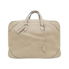 美品◇エルメス ヴィクトリア50 ボストンバッグ トワルアッシュ レザー