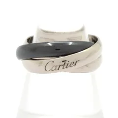 Cartier(カルティエ) 3連リング 53美品  トリニティ B4095653 K18WG×黒のサムネイル