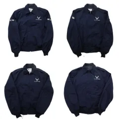 古着卸 まとめ売り ミリタリー ライトウェイトジャケット 4枚セット ( メンズ 46/44 ) AIRFORCE ネイビー エポレット  中古 古着 NF4249