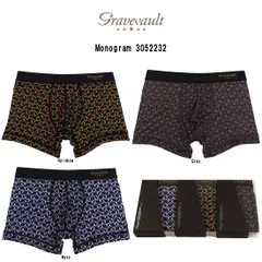 (FINAL SALE)gravevault(グレイブボールト)ショート ボクサーパンツ メンズ 下着 Monogram 3052232のサムネイル