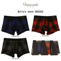 (SALE)gravevault(グレイブボールト)ショート ボクサーパンツ メンズ 下着 Buffalo check 3052332のサムネイル