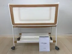 美品　クリーニング済み　説明書付リリワゴン2  ホワイトベビーベッド　マット付  0615-⑤のサムネイル