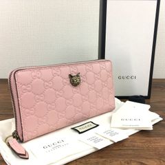GUCCI ピンクレザー長財布 - メルカリ
