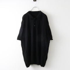 L'Appartement アパルトモン 半袖リブニット スキッパー 黒 麻混
