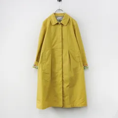 定価36300円 2023SS ホコモモラ Jocomomola 袖裏プリント ステンカラーコート 40 イエロー／アウター Aライン【2400015022499】のサムネイル