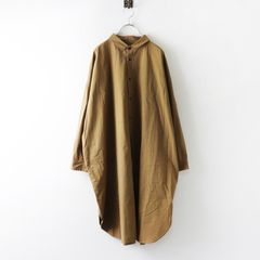 A19301 美品 YAECA WRITE バンドカラーロングシャツ 茶系S - メルカリ