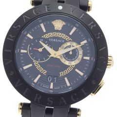 美品 ヴェルサーチ VERSACE デュアルタイム デイト 腕時計 箱 K164