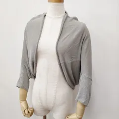 evam eva linen bolero リネンボレロ 羽織り 定価19800円 V241K930 ニット カーディガン 24SS グレー レディース エヴァムエヴァ【中古】6-0612M♪のサムネイル