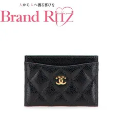  中古 極美品 シャネル マトラッセ ココマーク ゴールド金具 クラシック カードケース Sランク ブラック キャビアスキン レディース CHANEL 【送料無料】【名谷店】