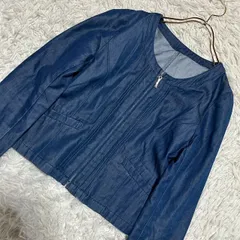 PROPORTION BODY DRESSING ノーカラージャケット風アウター ブルー 2のサムネイル
