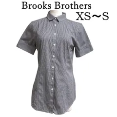 Brooks Brothers ブルックス ブラザーズ レギュラーカラーシャツ 半袖 チェックシャツ ギンガムチェック ブラック ホワイト 黒 白 0 小さいサイズレディース 値下げ不可のサムネイル