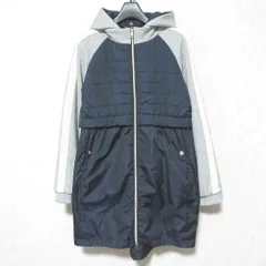 美品 HERNO ヘルノ ダンボールスウェット切替 パデッドコート ジャケット サイズ12A ネイビー グレー レディース 古着 中古 USEDのサムネイル