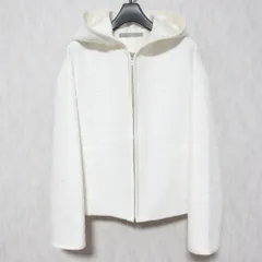 美品 25SS theory luxe セオリーリュクス DORIN TWEED ツイードパーカー ジャケット サイズ38 ホワイト レディース 古着 中古 USEDのサムネイル