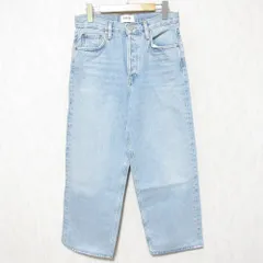 美品 23SS AGOLDE エーゴールドイー ドゥーズィエムクラス取扱い LOW RISE BAGGY PARADOX デニムパンツ サイズ24 ブルー レディース 古着 中古 USEDのサムネイル