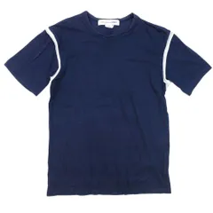 良品 COMME des GARCONS SHIRT コムデギャルソンシャツ Tシャツ 半袖 トップス カットソー クルーネック S18116 S 紺 ネイビー メンズ 古着 中古 USEDのサムネイル