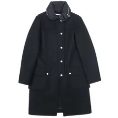 美品 MARC BY MARC JACOBS マークバイマークジェイコブス ミリタリーライク メルトンコート 2way ロング アウター XS 黒 ブラック レディース 古着 中古 USEDのサムネイル