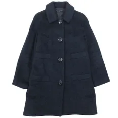 美品 MARC BY MARC JACOBS マークバイマークジェイコブス ウールモヘヤ シャギー ステンカラーコート アウター 4 紺 ネイビー レディース 古着 中古 USEDのサムネイル