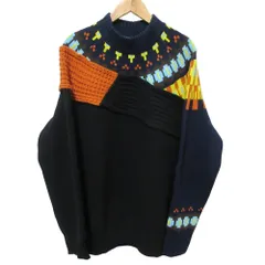 美品 sacai サカイ Wool Knit Pullover ウール プルオーバー ニット セーター 21-02610M サイズ1 ブラック メンズ 古着 中古 USEDのサムネイル