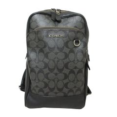 COACH】ボディバッグ ワンショルダー シグネチャー ネイビー - メルカリ
