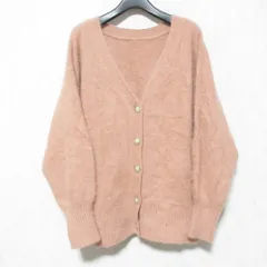 良品 Whim Gazette ウィムガゼット ファーニット2WAYカーディガン WGZ1012205A0008 サイズF サーモンピンク レディース 古着 中古 USEDのサムネイル