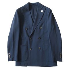 極美品 ラルディーニ ホップサック ウールシルク絹 ダブルジャケット