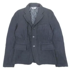 良品 BLACK COMME des GARCONS ブラックコムデギャルソン 13aw キルティング テーラードジャケット ブレザー アウター XS 黒 ブラック メンズ レディース 古着 中古 USEDのサムネイル