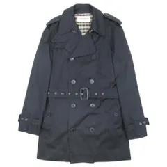 美品 SAINT LAURENT サンローラン 12aw エディ期 ショートトレンチコート ジャケット ブルゾン アウター チェック裏地 44 黒 ブラック メンズ 古着 中古 USEDのサムネイル