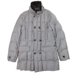 美品 MOORER ムーレー MORRIS-L モーリス ダウンコート ジャケット ブルゾン アウター ウールカシミヤ ダブルブレスト 46 グレー メンズ 古着 中古 USEDのサムネイル