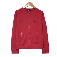 美品 BURBERRY BLUE LABEL バーバリーブルーレーベル ロゴ刺繍 カシミヤブレンド ウールニットジャケット サイズ38 ピンク レディース 古着 中古 USEDのサムネイル