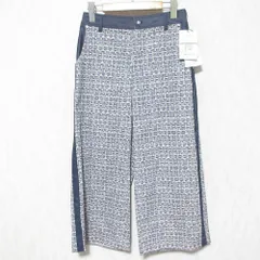 新品同様 INGEBORG インゲボルグ リントンプリントデニムコンビクロップドパンツ A2221FP255 サイズ3 ネイビー レディース 古着 中古 USEDのサムネイル