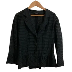 良品 INGEBORG インゲボルグ シアー バックレスースアップ シャツジャケット 11 ブラック レディース 古着 中古 USEDのサムネイル