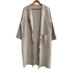 美品 IENA イエナ CO/PLミラノリブロングコート サイズF ベージュ レディース 古着 中古 USEDのサムネイル