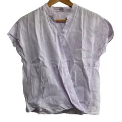 美品 OLD ENGLAND オールドイングランド カシュクール リネンブラウス 570-50107491 サイズ36 ライトパープル レディース 古着 中古 USEDのサムネイル