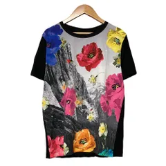 美品 PS Paul Smith ポールスミス フラワープリント ショートスリーブ カットソー M ブラック レディース 古着 中古 USEDのサムネイル