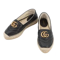 グッチ エスパドリーユ 2.0 GGマーモント レディースサイズ34 1/2 551890 GUCCI 靴 黒のサムネイル