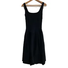 美品 FOXEY BOUTIQUE フォクシーブティック ノースリーブ フレアワンピース 15899 サイズ38 ブラック レディース 古着 中古 USEDのサムネイル