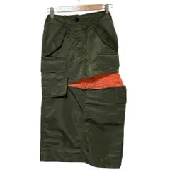美品 sacai サカイ Nylon Twill Skirt カーゴスカート 22-06064 サイズ0 カーキ レディース 古着 中古 USEDのサムネイル