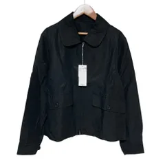 未使用 23SS MARGARET HOWELL マーガレットハウエル DENSE LINEN POPLIN リネン ポプリン ブルゾン ジャケット 2 ブラック レディース 古着 中古 USEDのサムネイル