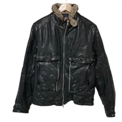 美品 Neil Barrett ニールバレット ウォッシャブル バッファローレザージャケット M ブラック メンズ 古着 中古 USEDのサムネイル