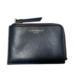 美品 J&M DAVIDSON ジェイ&エム デヴィッドソン レザー L字ファスナー コインケース 小銭入れ ネイビー レディース 古着 中古 USEDのサムネイル