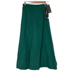 未使用 ATON エイトン Front tacked skirt フレア ロングスカート SKAGBM0301 サイズ1 グリーン レディース 古着 中古 USEDのサムネイル