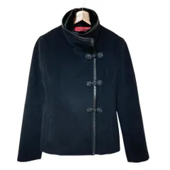 美品 VIVIENNE TAM ヴィヴィアンタム アンゴラウール チャイナジャケット サイズ1 ブラック レディース 古着 中古 USEDのサムネイル