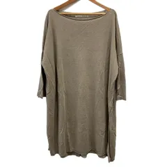 美品 evam eva エヴァムエヴァ linen one-piece リネン ニット ワンピース E241K161 サイズM ベージュ レディース 古着 中古 USEDのサムネイル