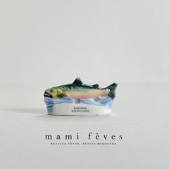 フェーヴ アトランティックサーモン 魚 フランス フェーブ ミニチュア陶器 m-4721