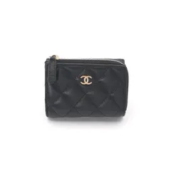シャネル CHANEL 財布 三つ折り財布 ミニ財布 ミニウォレット キャビアスキン ブラック ゴールド マトラッセ ココマーク コンパクトウォレットのサムネイル