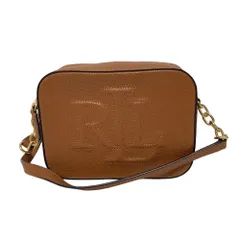 美品 LAUREN RALPH LAUREN ローレンラルフローレン HAYES ロゴエンボス レザー クロスボディ ショルダーバッグ ブラウン レディース 古着 中古 USEDのサムネイル
