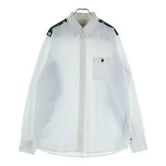 A BATHING APE (アベイシングエイプ) OXFORD BD Shirts カモフラ切替 コットン 長袖シャツ ホワイト/ブラック 001SHB701002Xのサムネイル