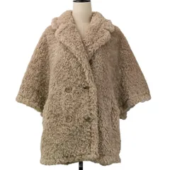 美品 24AW Herno ヘルノ ダブルブレスト エコファージャケット コート サイズ38 ベージュ レディース 古着 中古 USEDのサムネイル