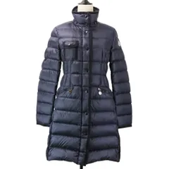 良品 MONCLER モンクレール HERMINE エルミンヌ ダウンコート サイズ0 ネイビー  レディース 古着 中古 USEDのサムネイル