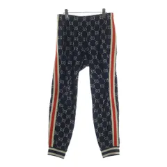 GUCCI (グッチ) GG Jacquard Sweat Pants GGジャガード スウェットパンツ 総柄 496920 ネイビーのサムネイル